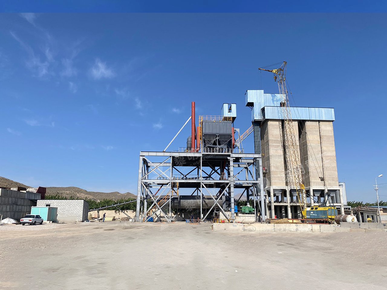 A well-maintained used ball mill in an industrial setting