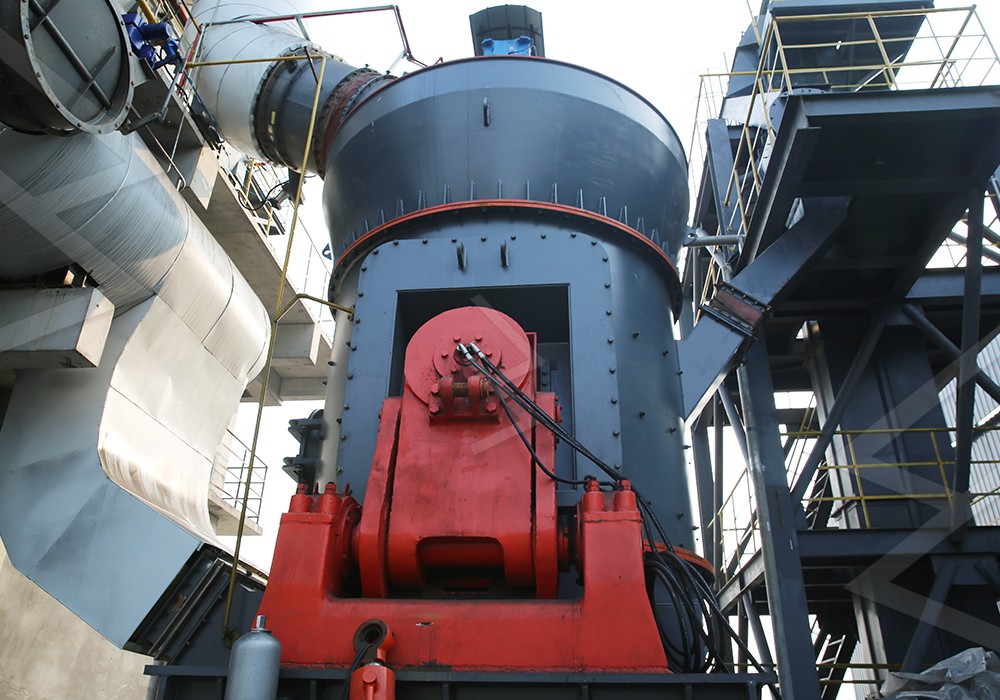 Diagram of a vertical slag mill grinding process