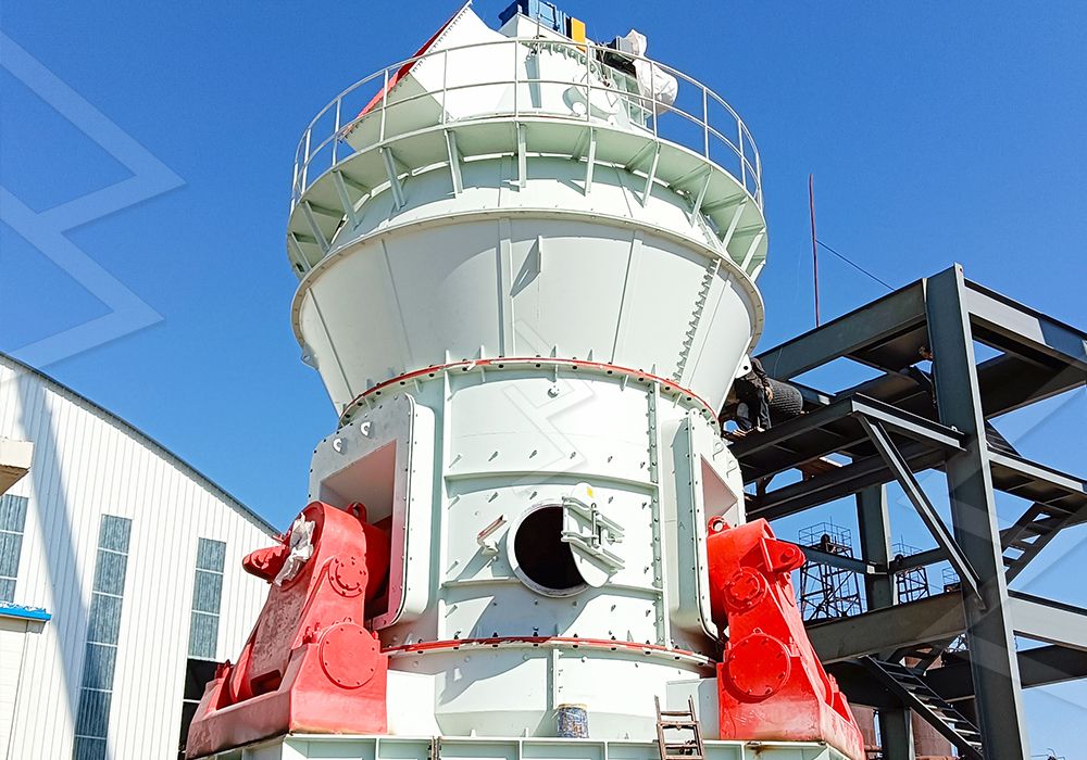 Industrial anthracite coal grinding process in a vertical mill