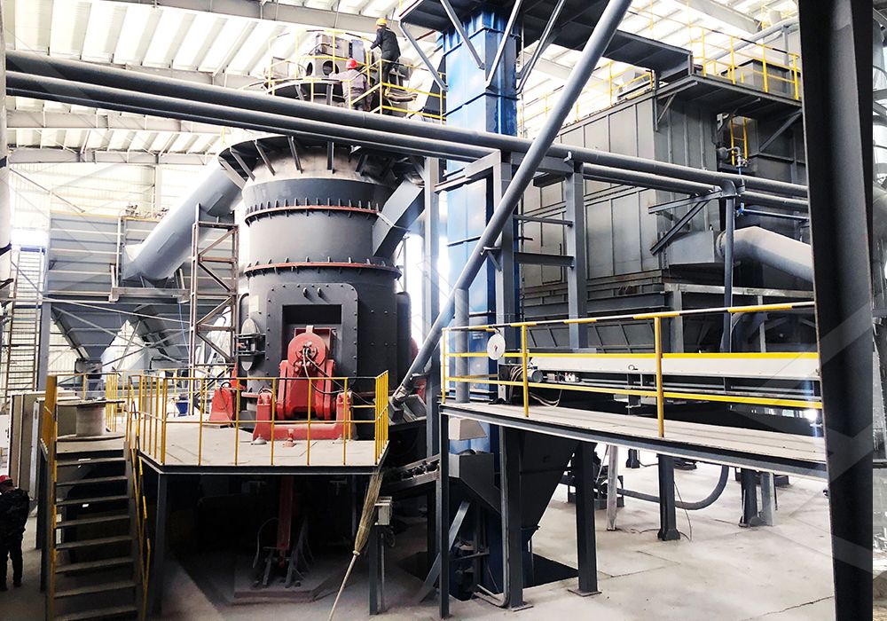 Modern coal grinding mill in industrial setting
