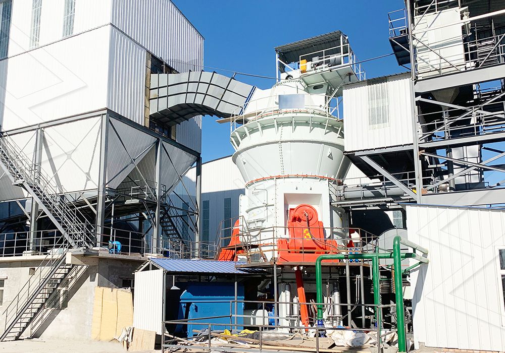 Modern diorite processing plant with vertical grinding mill installation