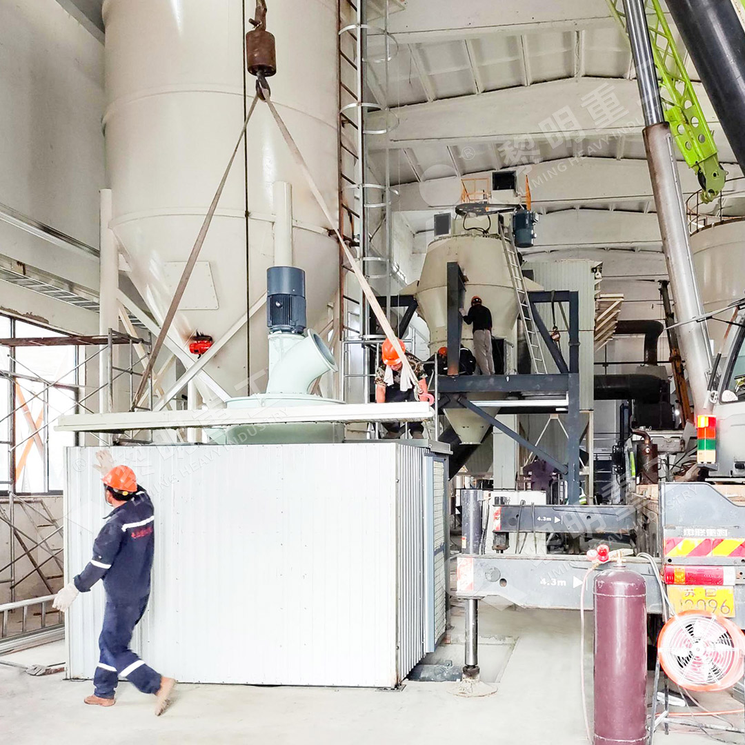 MW Ultrafine Grinding Mill in industrial setting processing feldspathic sandstone