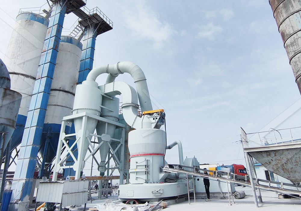Raymond Mill processing dolomite in industrial setting