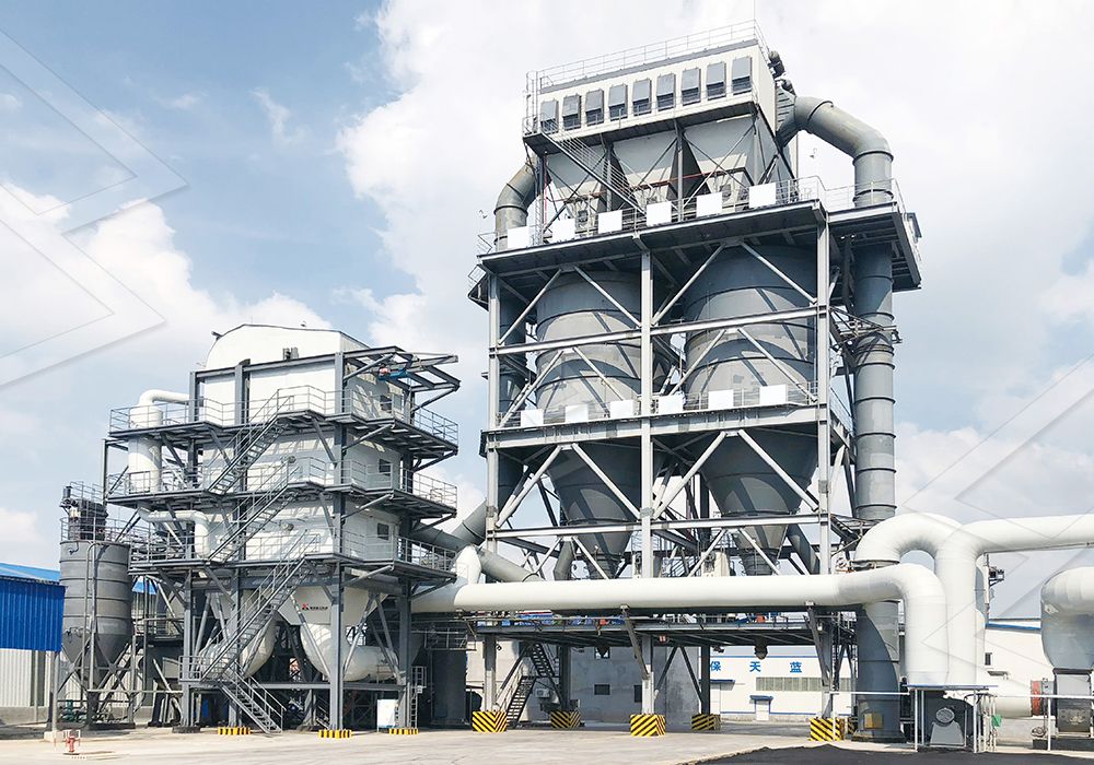Steel slag material being processed in industrial setting