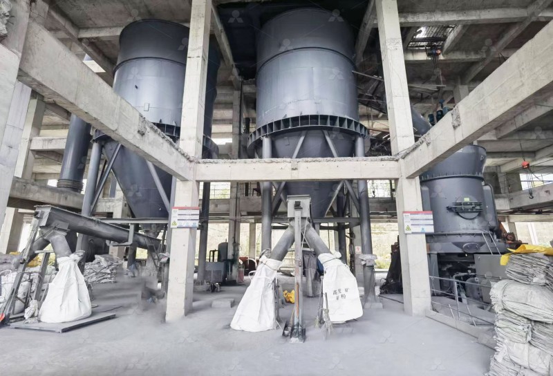 Water slag being processed into construction material