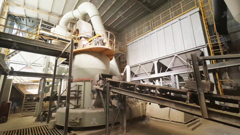 Aerial view of a talc processing plant in Fujian using LIMING grinding mills