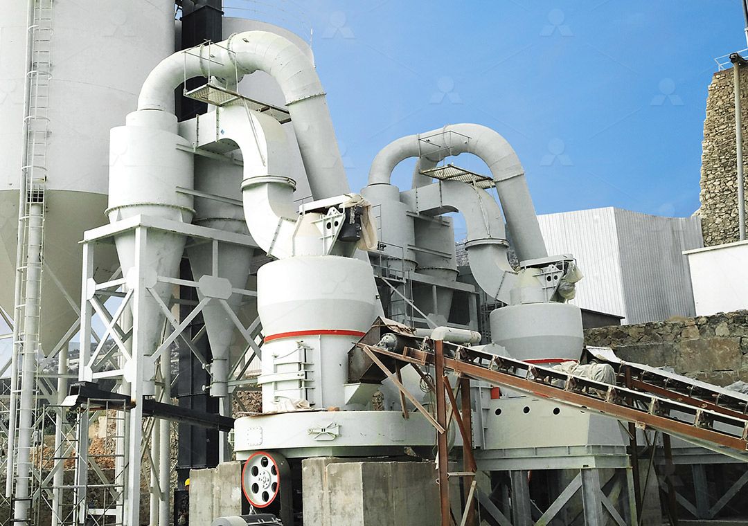 Finished light calcium carbonate powder being packaged in bags