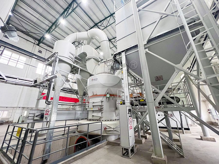 MTW European Trapezium Mill in operation with material hopper and separator