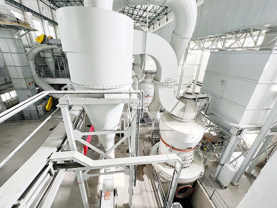 Cutaway view of the grinding chamber of a 5R Raymond mill processing silicon carbide