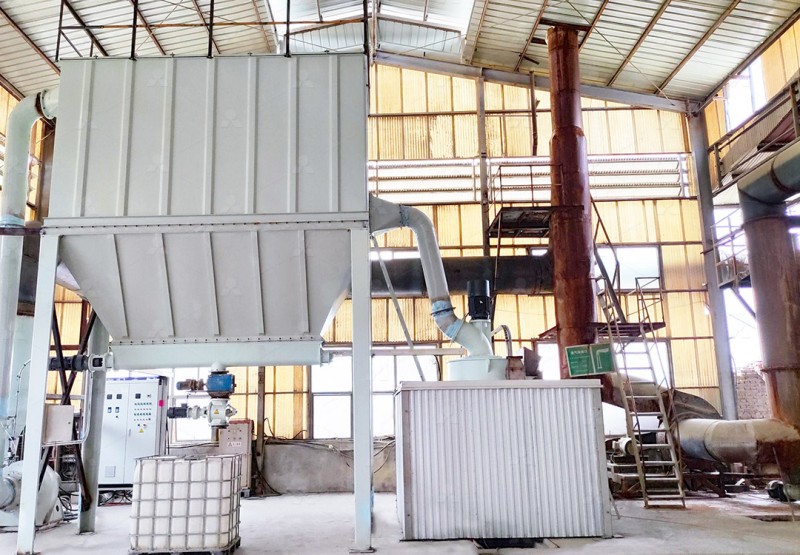 Final superfine limestone powder product collected from grinding mill
